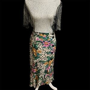 ASOS Floral Leopard Print Maxi Skirt